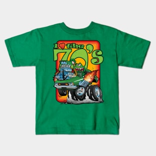 I Love the Seventies Classic Funny Car Cartoon Kids T-Shirt